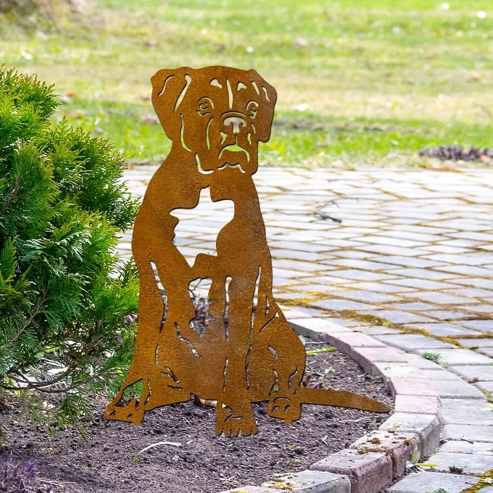 Boxer Dog Garden Stake