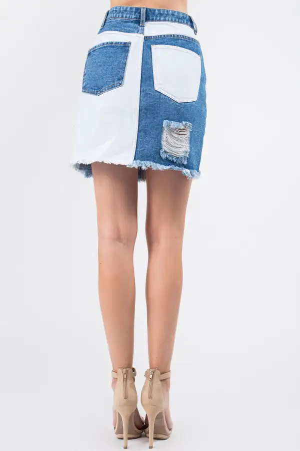 Denim Cotton Blend Tee Pants