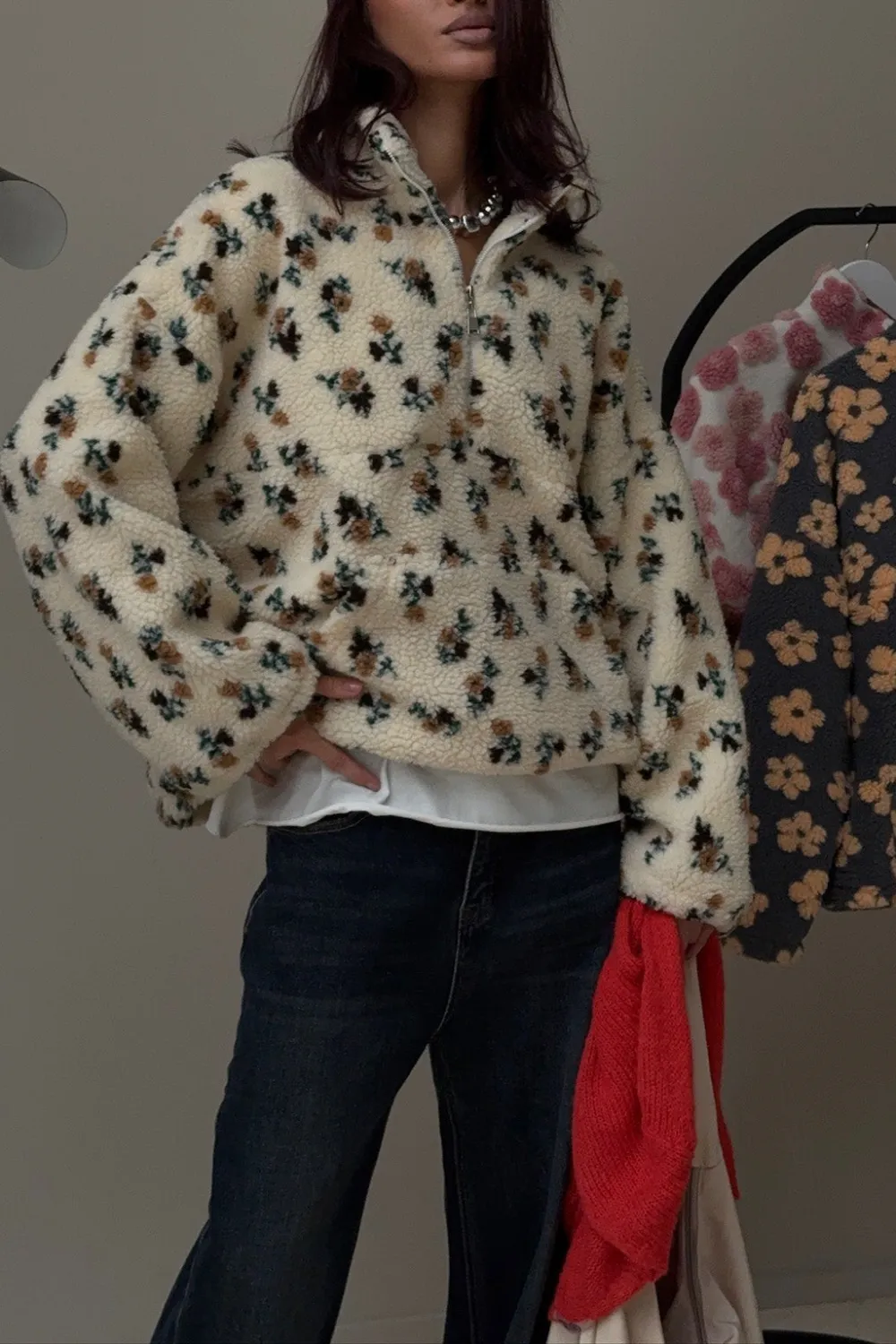 Stand-Collar Oversized Loose Jacket