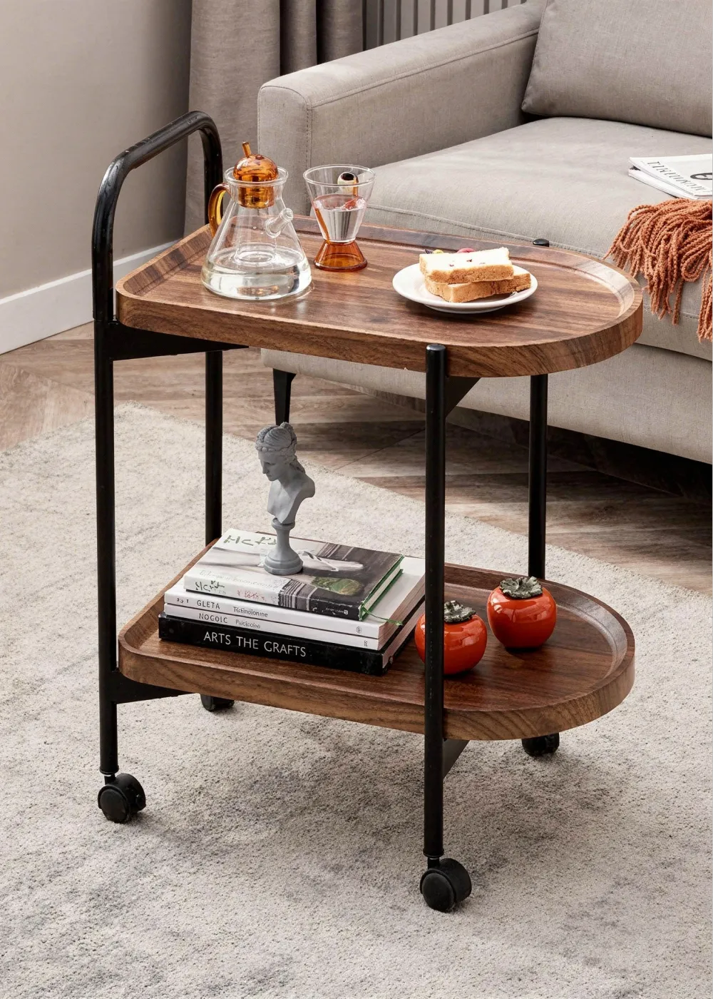 Brown  Utility Trolley