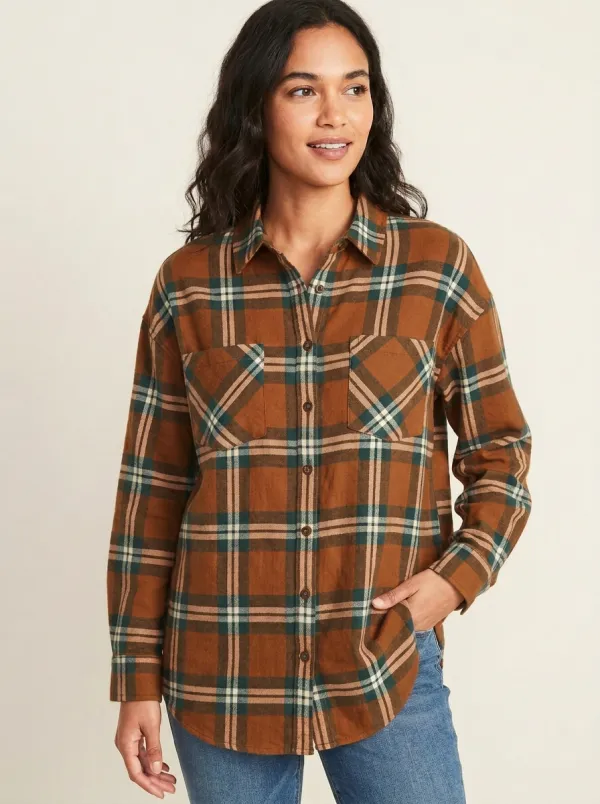 Decorative Printed Plaid Plaid Long-Sleeve Shirt