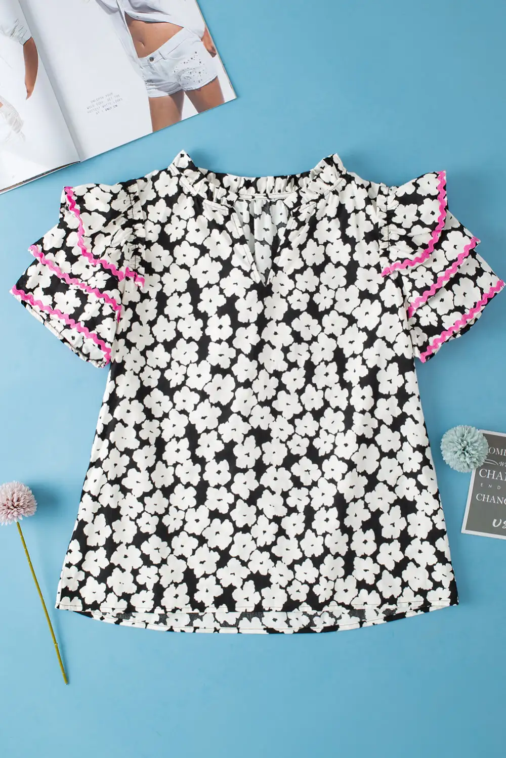 Floral Ruffled Blouse