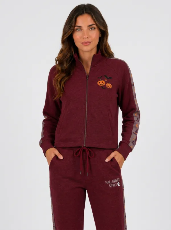 Women's Halloween Pumpkin Ghost Printed Tracksuit Set