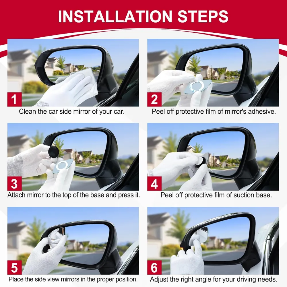 Frameless Blind Spot Mirror Set