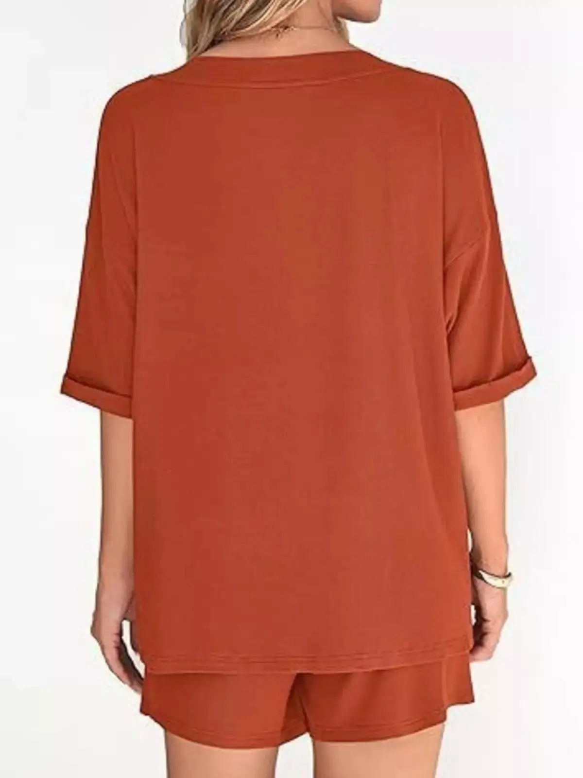 Classic Relaxed Everyday Top and Shorts Matching Set