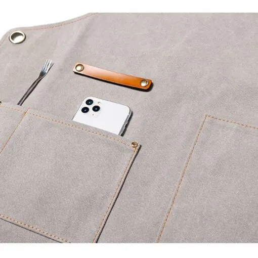 Everyday Canvas Leather Strap Crossback Kitchen Work Apron