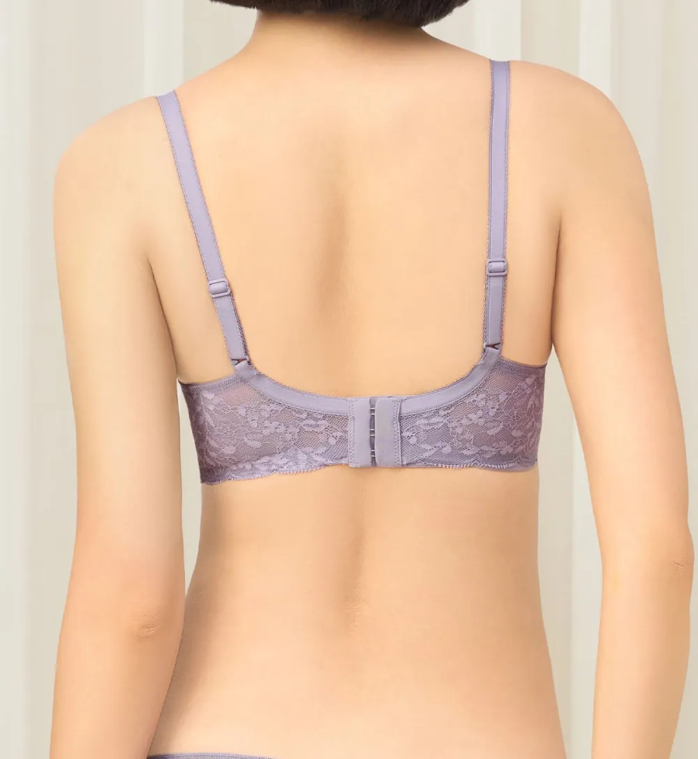 Women's Minimal Non-Wired Deep-V Push-Up Lace Cooling Bra