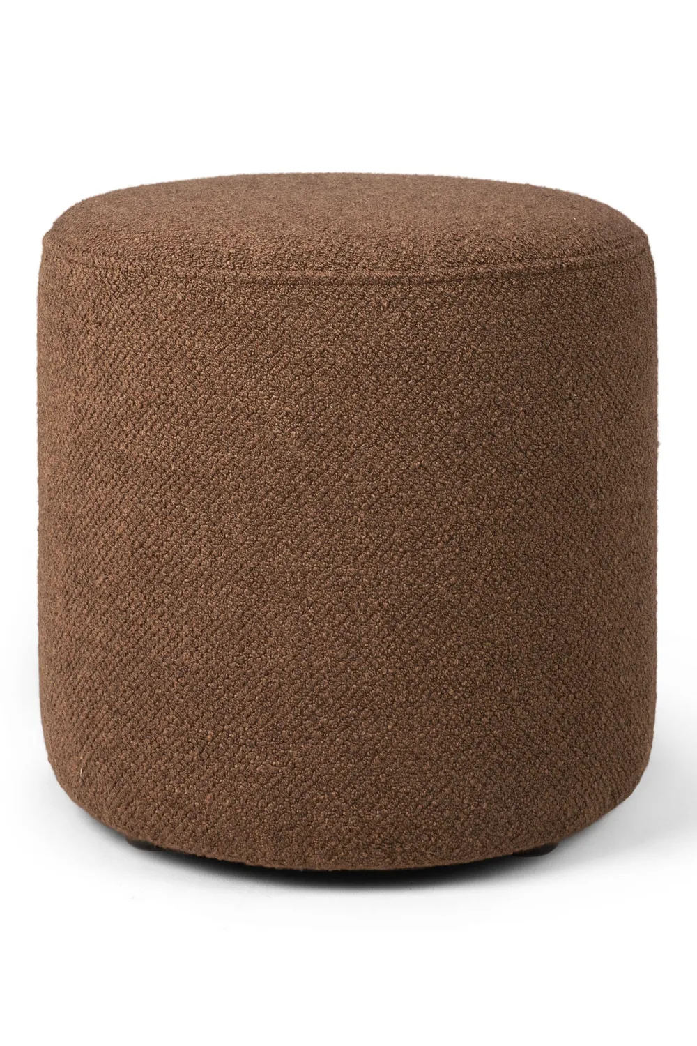 Textured Upholstered Pouf
