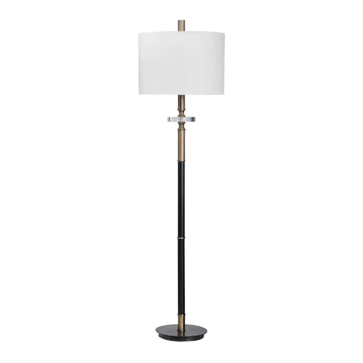 Linen-Shade Floor Lamp
