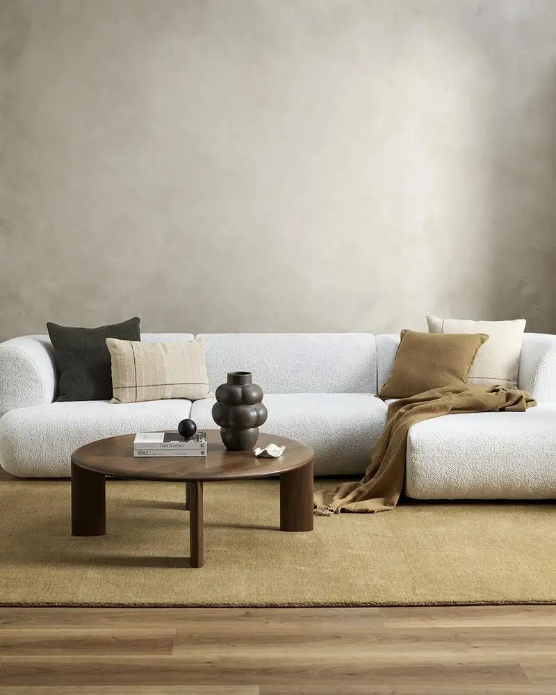 Wool Contemporary Textured Relaxed Area Rug