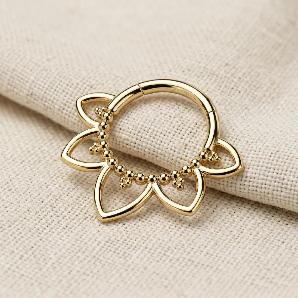 Titanium Surgical-Steel Clicker Hoop Ring