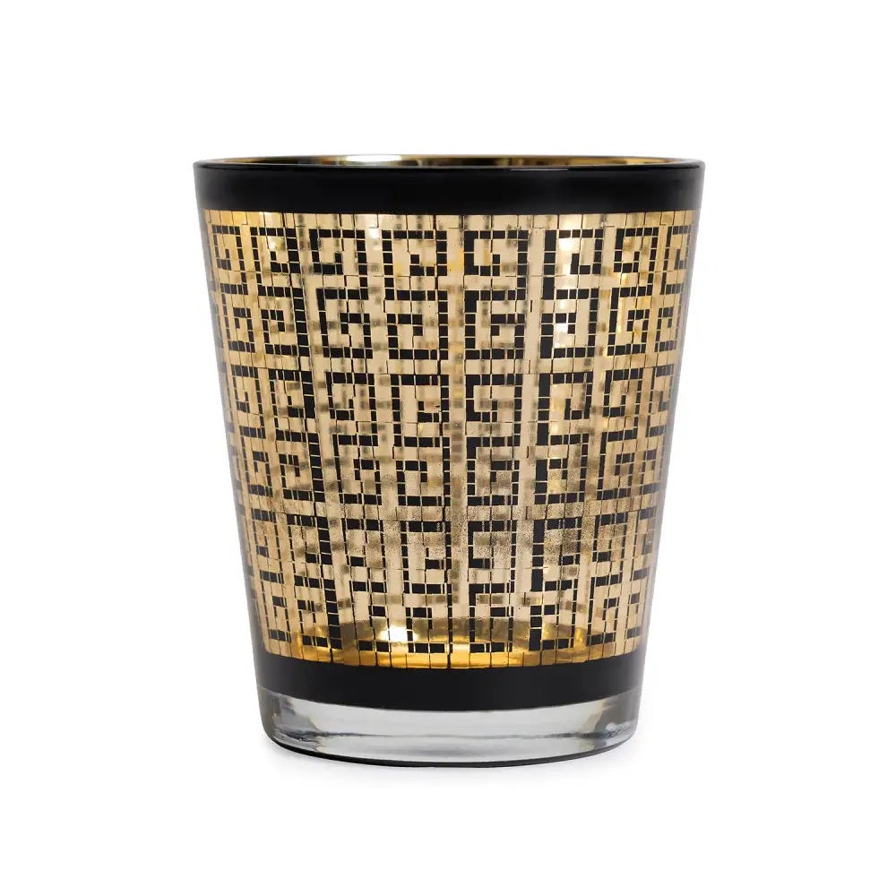 Black Gold Patterned Tumbler Set