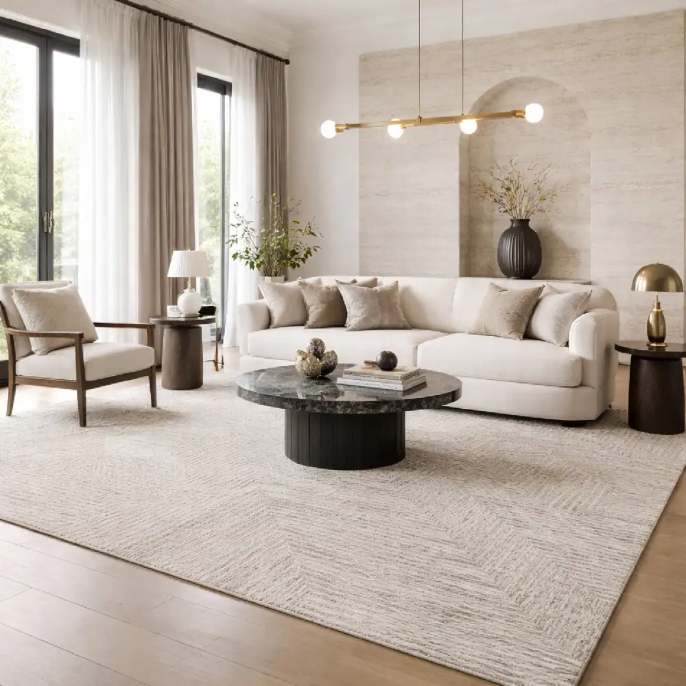 Textured Wool Blend Carpet