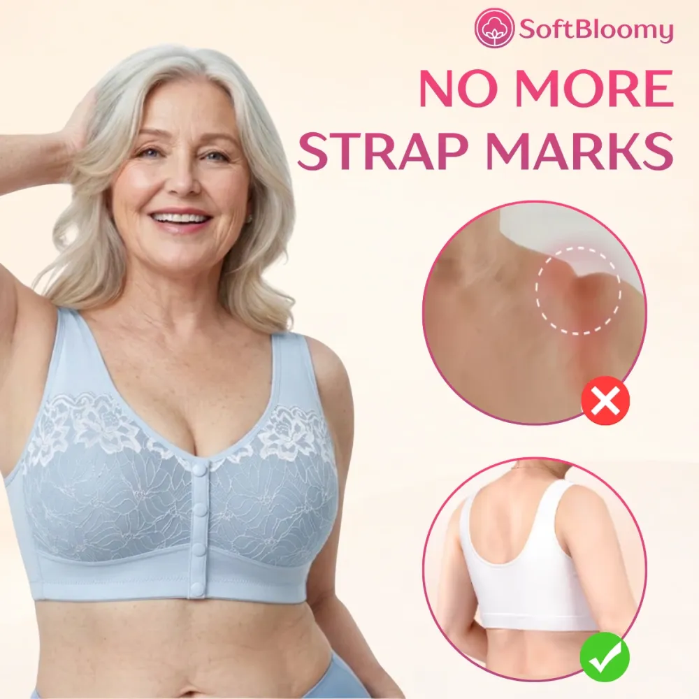 Easy-On Front Closure Cotton Comfort Shaping Bra for Seniors