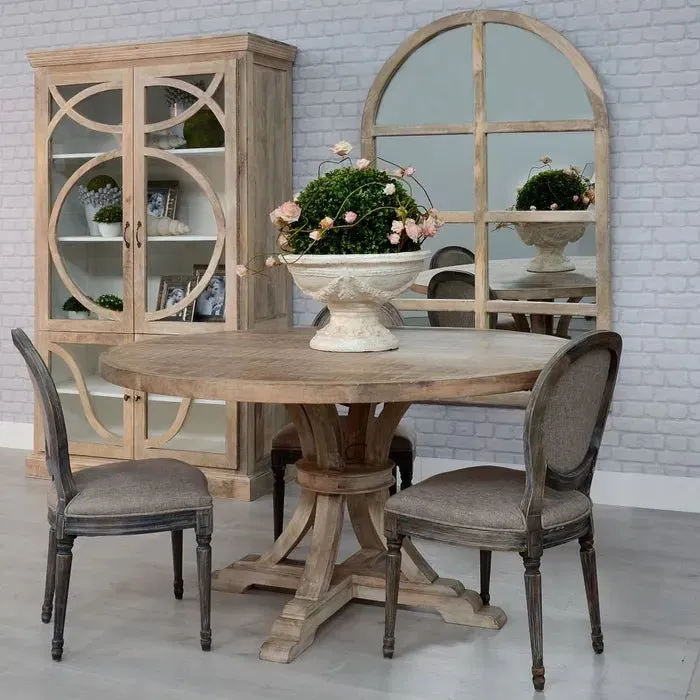 Round Mango Wood Dining Table