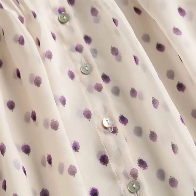 Frilled Chiffon Collared Blouse