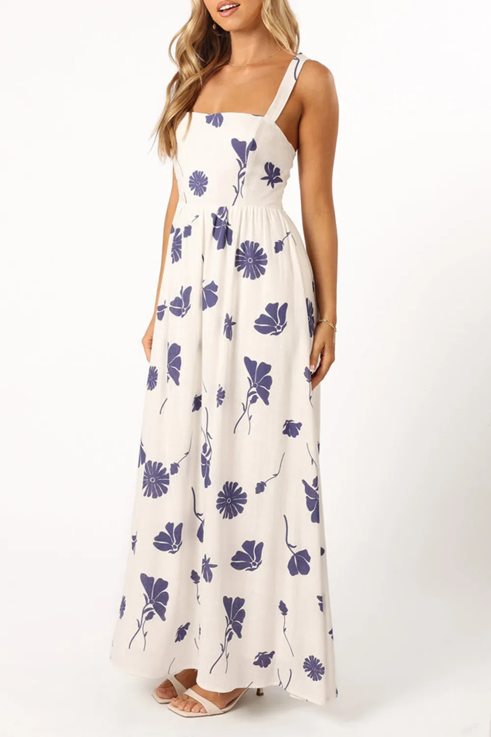 SWEET PRINT STRAP DRESS