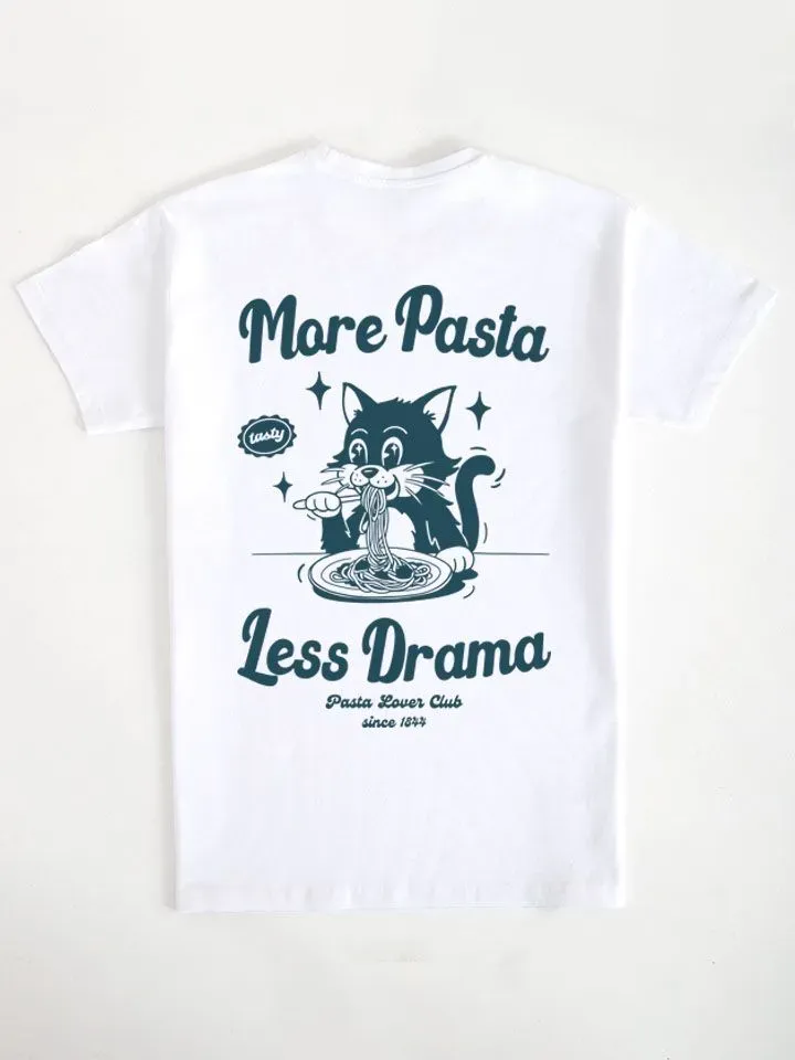 More Pasta Less Drama Graphic T-Shirt