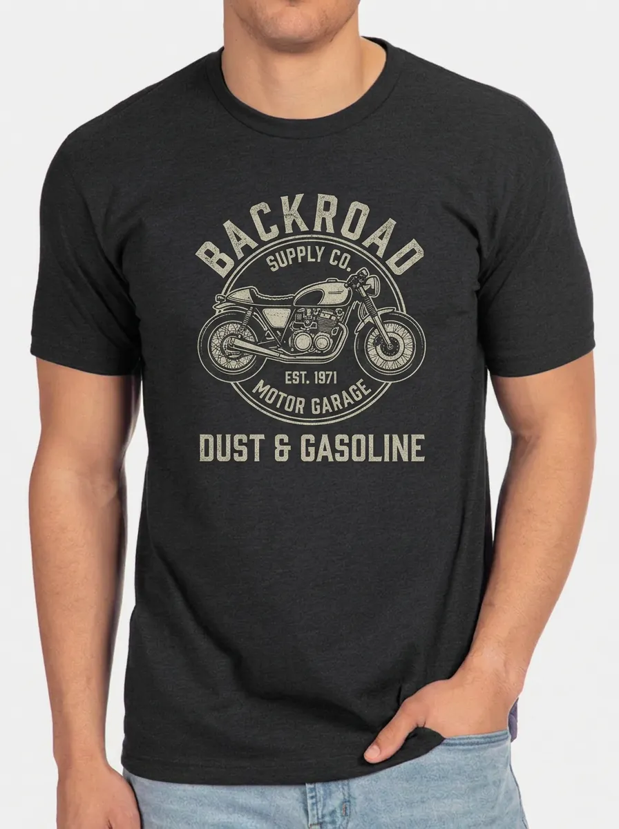 Men's Motorcycle Enthusiast Vintage Garage Printed T-shirt