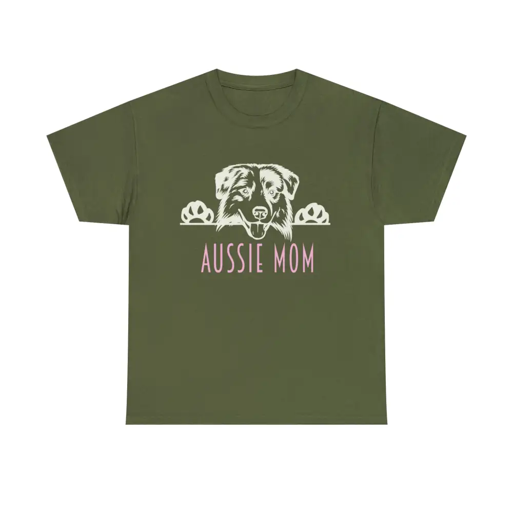 Aussie Mom with Australian Shepherd Dog