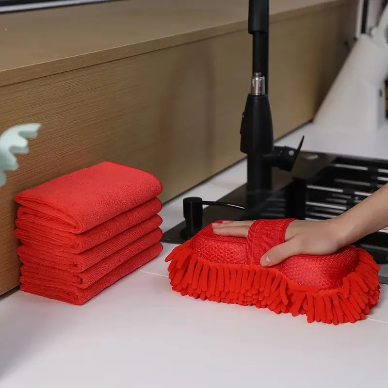 Super Absorbent Chenille Sponge Microfiber Car Wash Towel Set