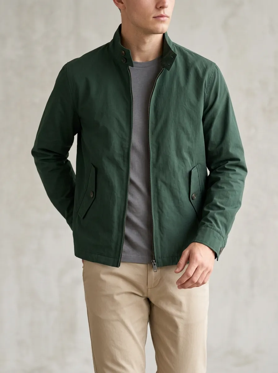 Zip Front Casual Field Jacket