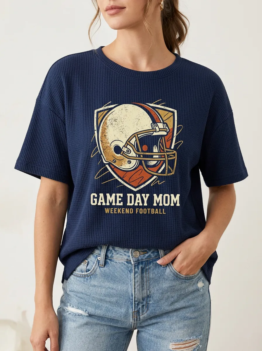 Football Graphic Casual T-Shirt