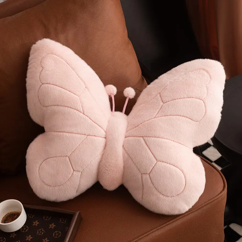 Plush Butterfly Throw Pillow