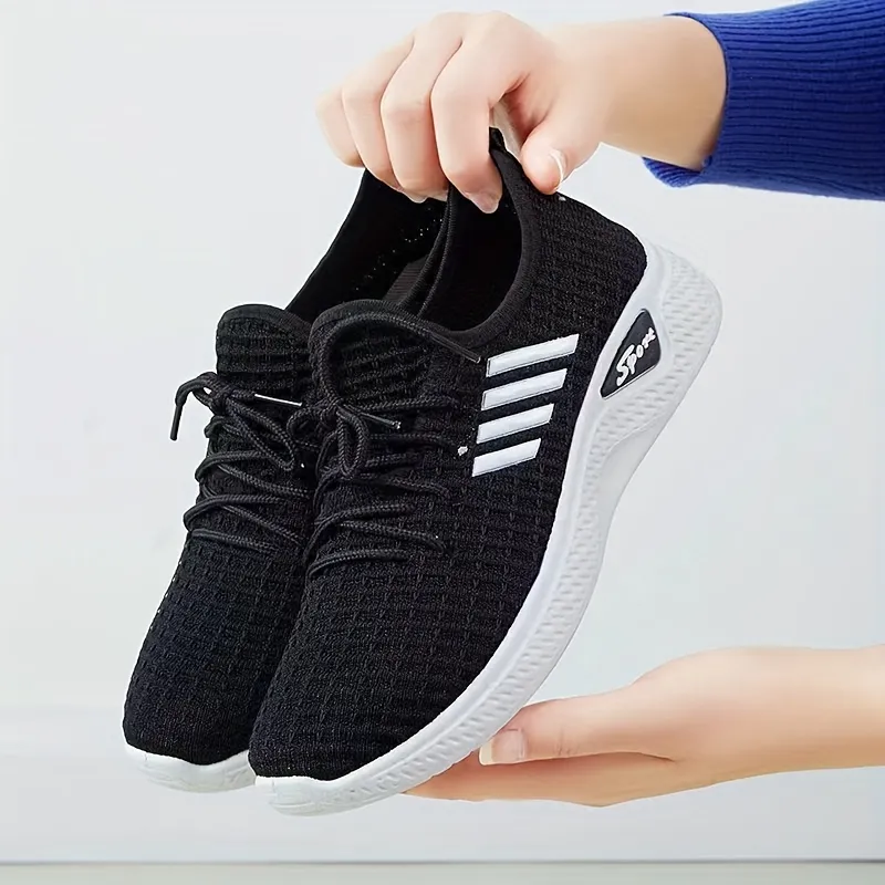 Lace Trim Lightweight Low Lace Up Sneakers