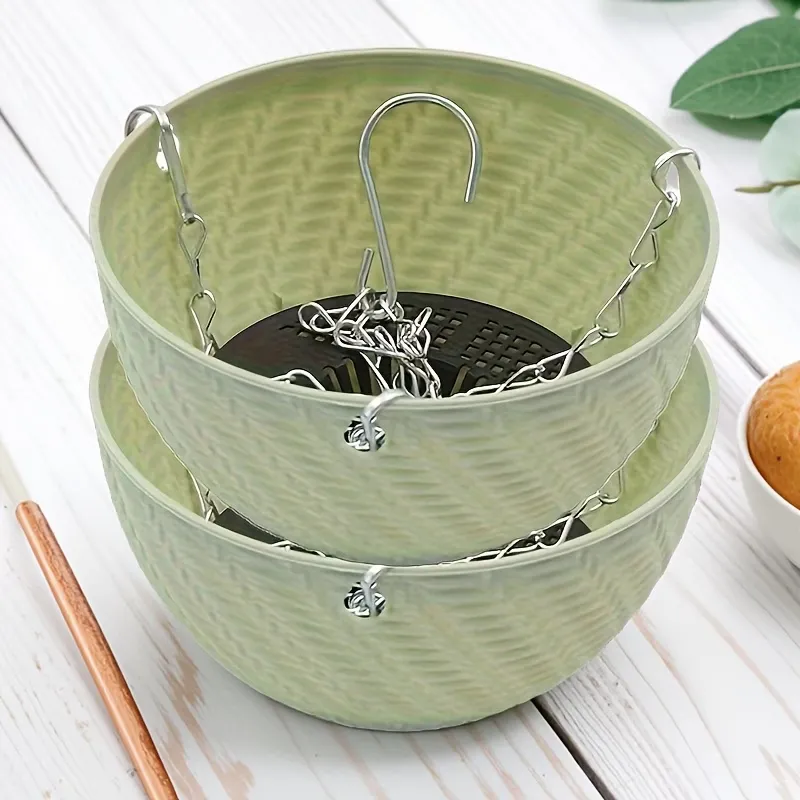 2 Pcs Textured Hanging Pot