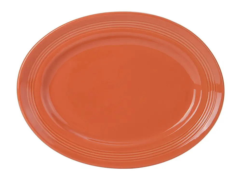 Concentric Pattern Oval Platter