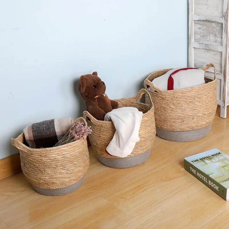 Modern Woven Rattan Laundry Basket