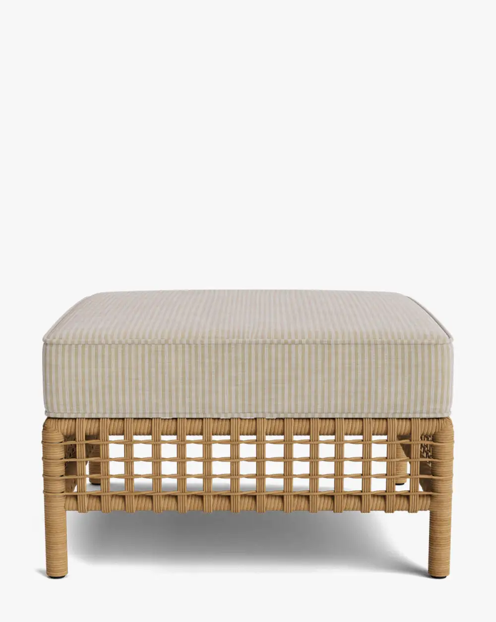 Woven Aluminum Ottoman