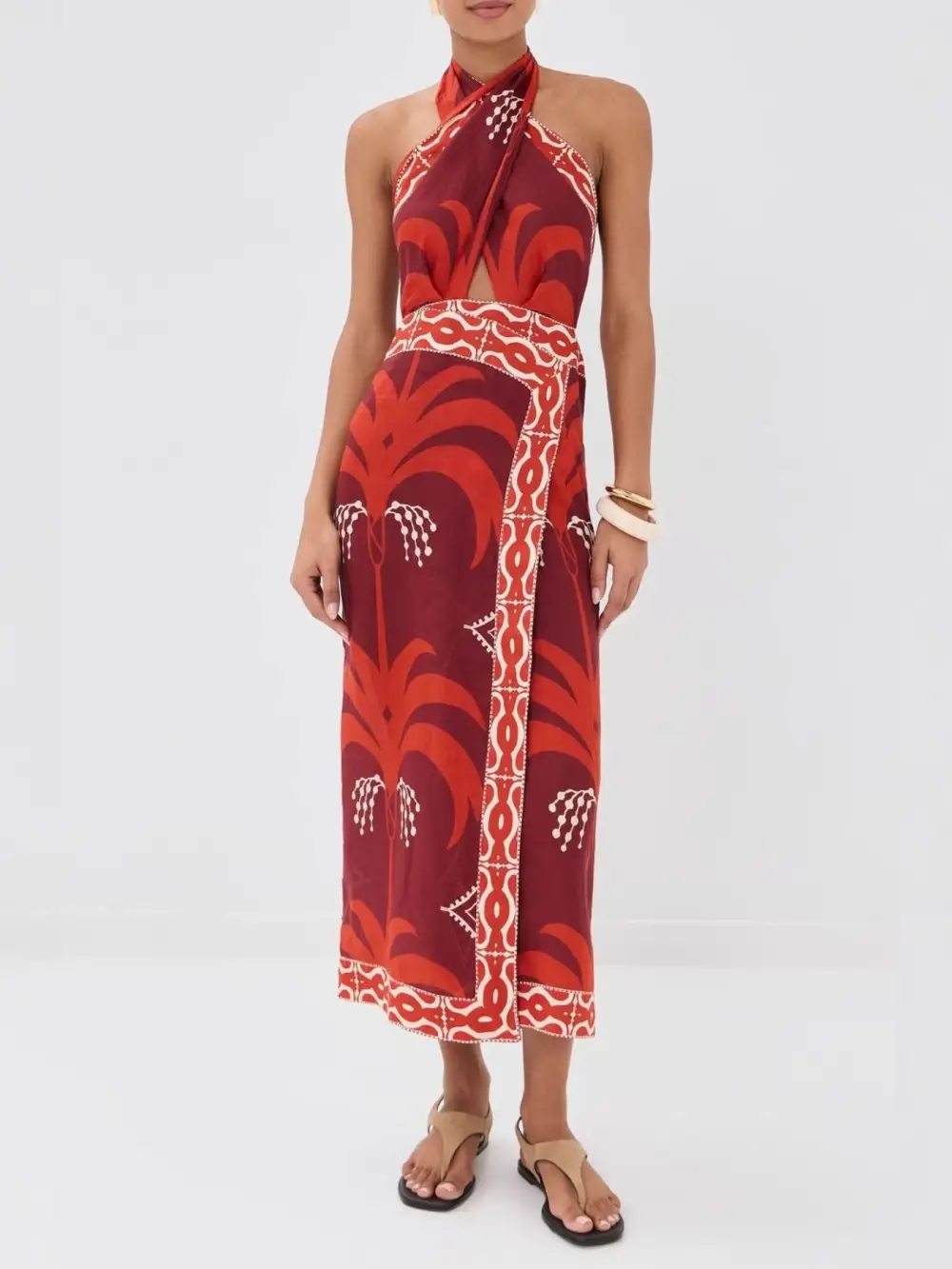 Wrap Halter Casual Dress