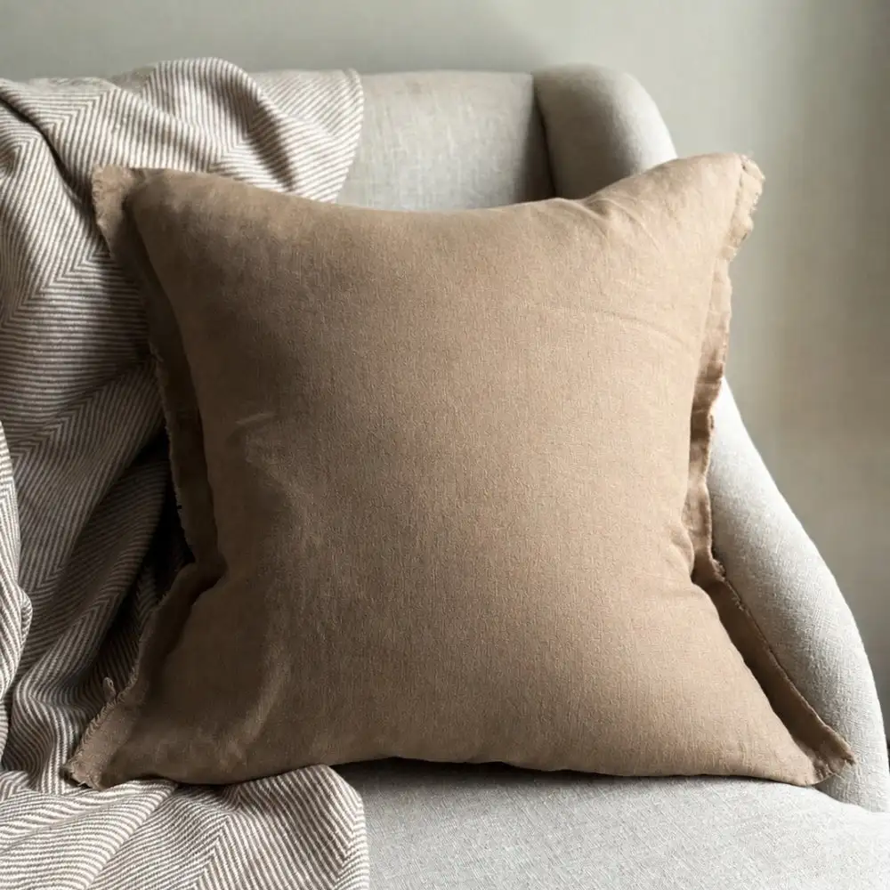 Layered Linen Accent Cushion