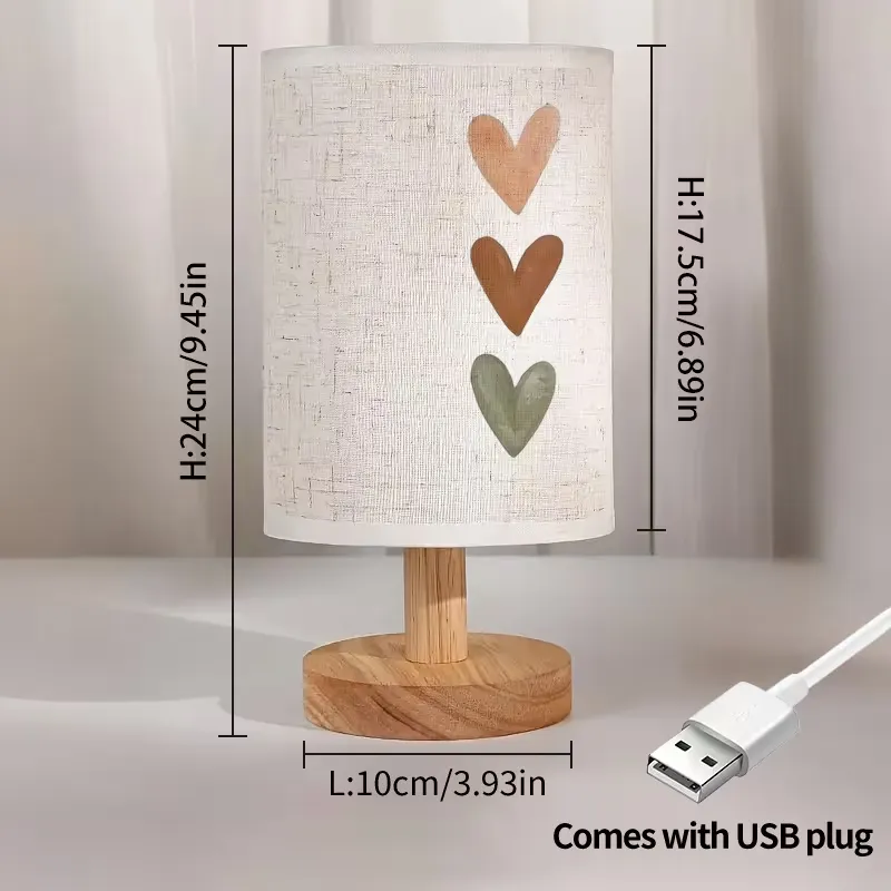 Heart Print Table Lamp