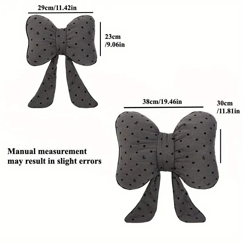 Polka Dot Bow Car Pillow