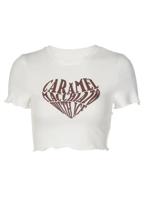 Soft Round-Neck Collared Short-Sleeve Knit T-Shirt