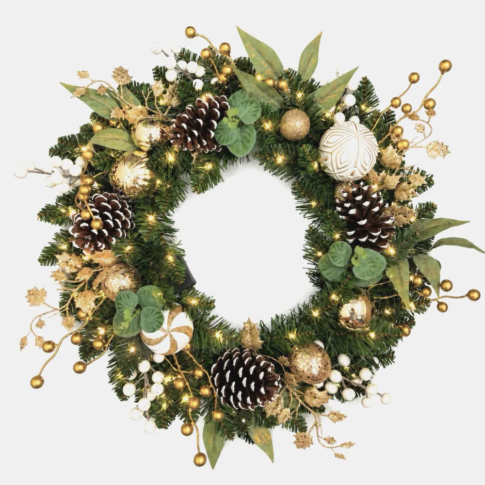 Ornament Accent Prelit Wreath
