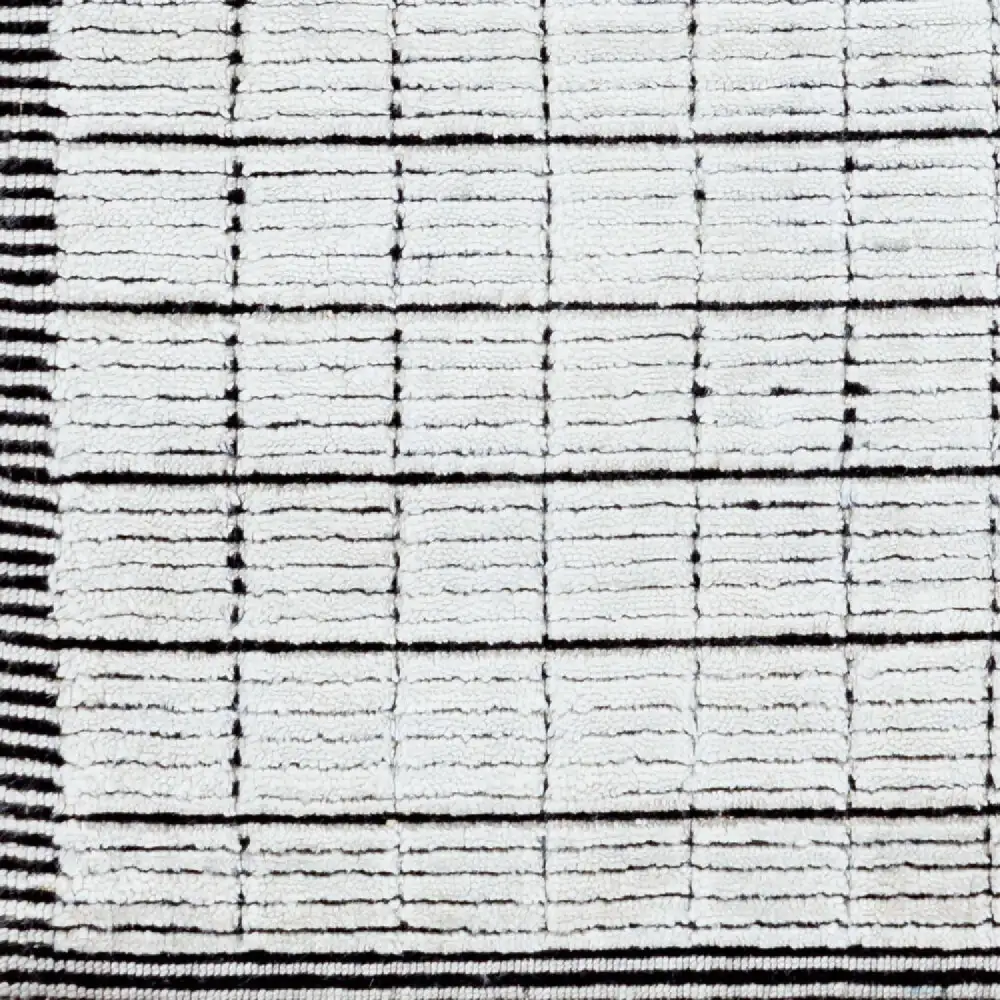 Hand-Loomed Square Pattern Carpet