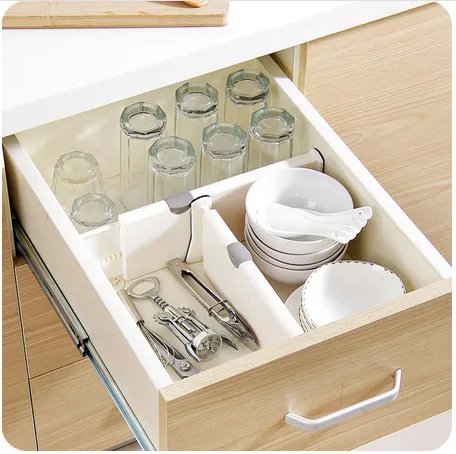 Expandable Drawer Pan Kitchen Storage Organizer