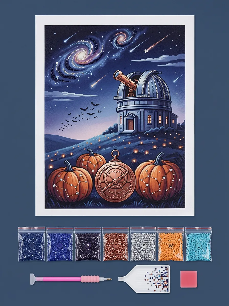 Halloween Pumpkin Constellation DIY Diamond Painting Kit