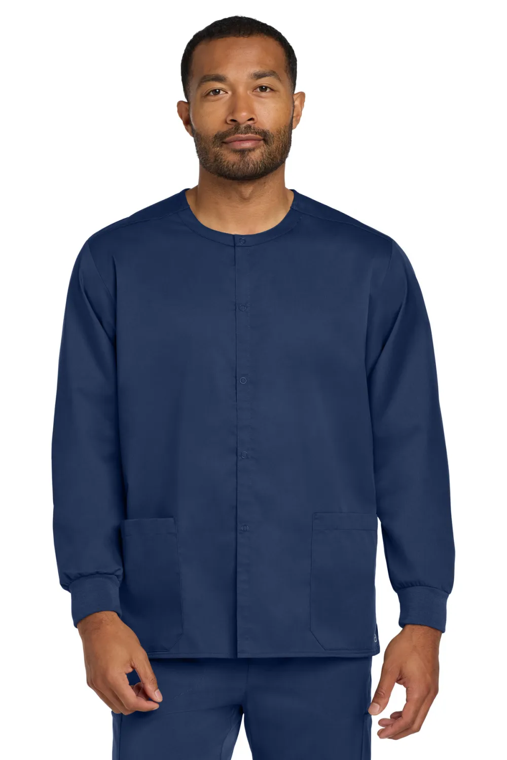 Unisex Everyday Snap-Front Scrub Jacket