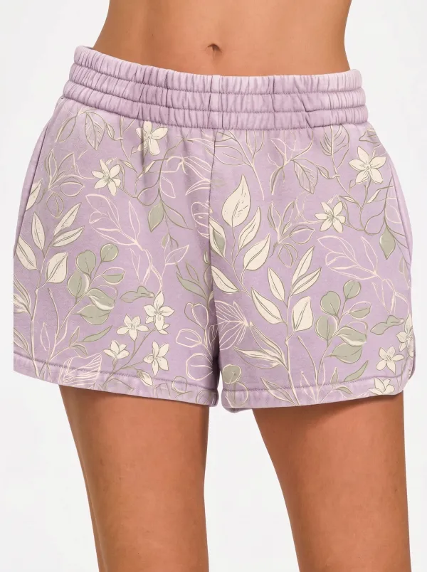 Women's Botanical Floral Nature Lover Leaf Printed Shorts