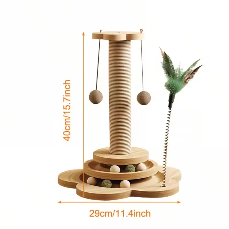 Interactive Cat Scratch Post