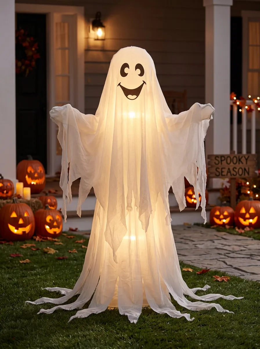 Classic Spooky-Ghost Halloween Yard Decoration