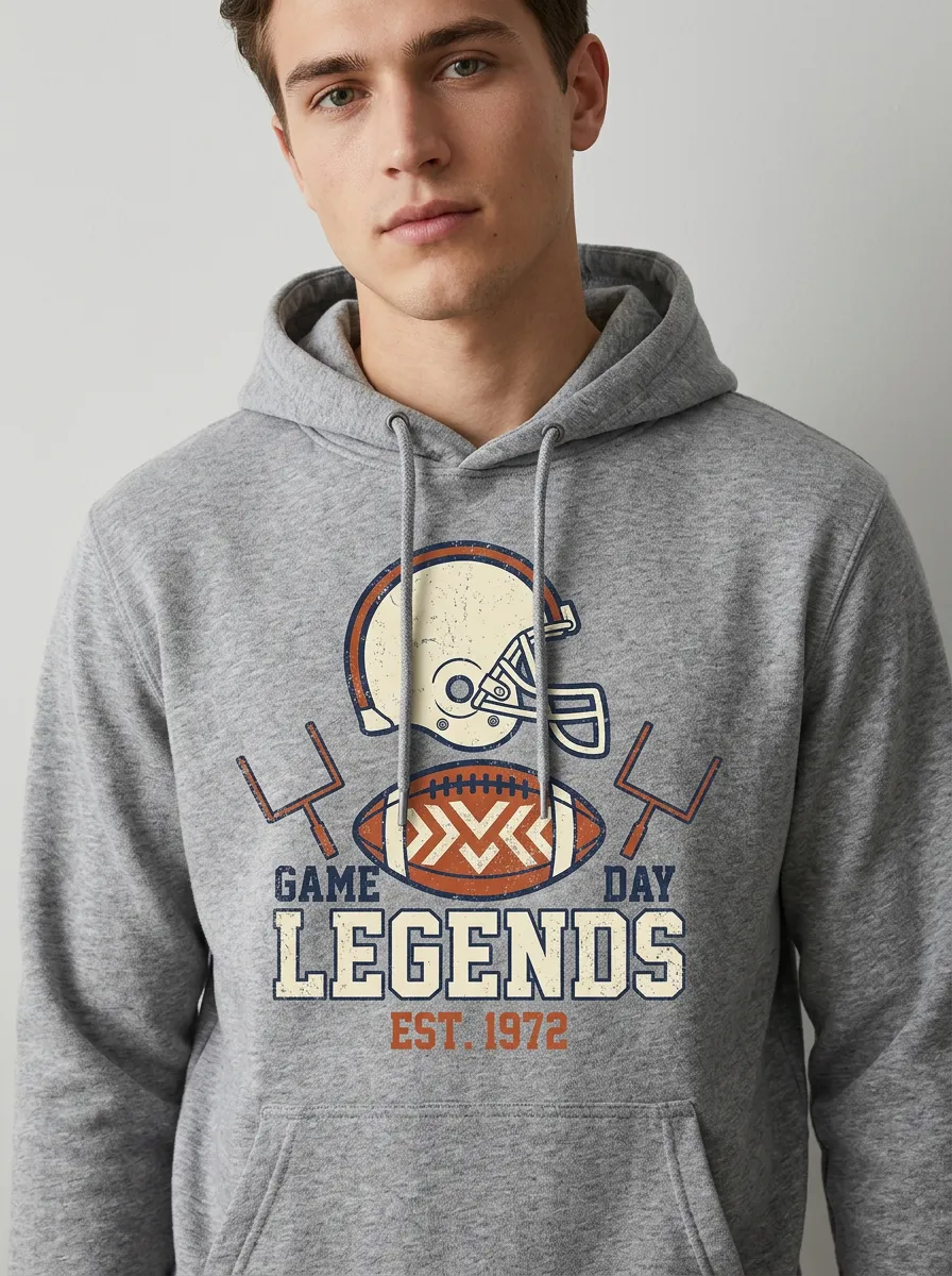 Legends Helmet Ball Football Graphic Hoodie
