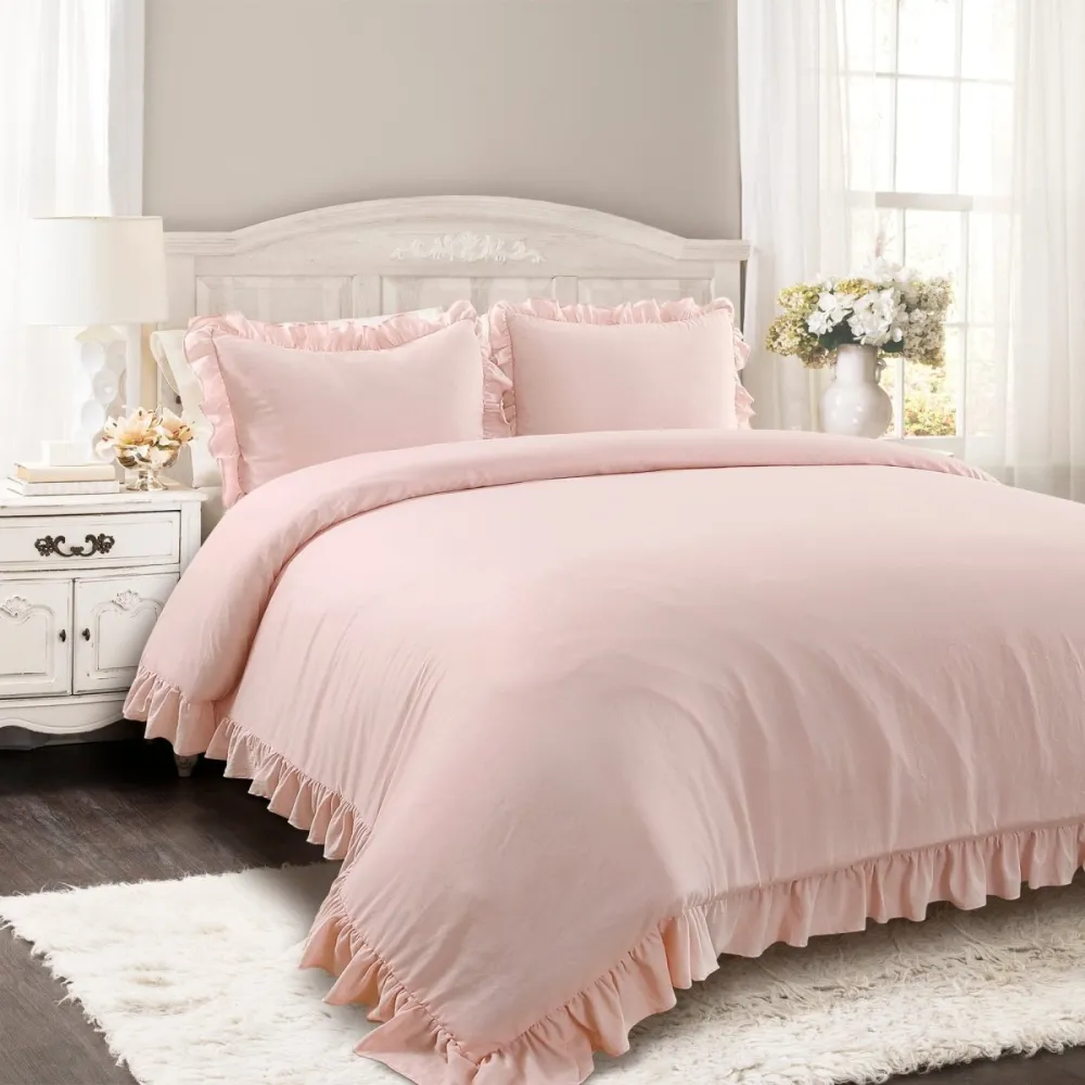 Ruffled Bohemian Comforter Bedding Set