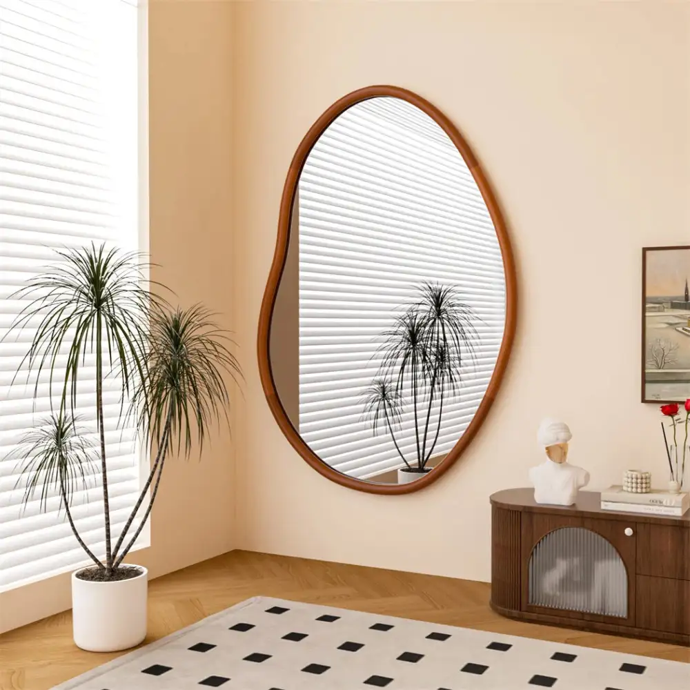 Checked Glass Decorative Wall Mirror