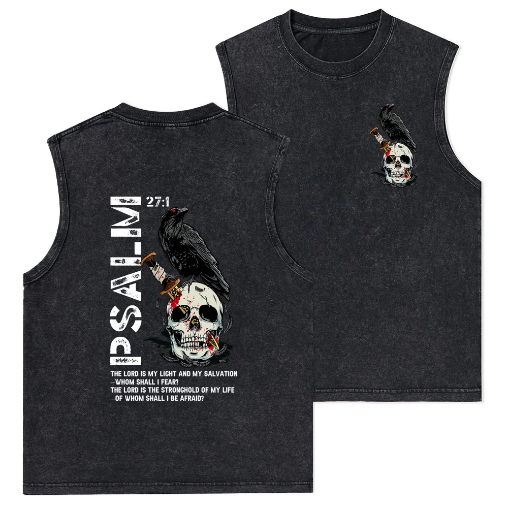 The Lord Is My Salvation Christian Washed Tank Top